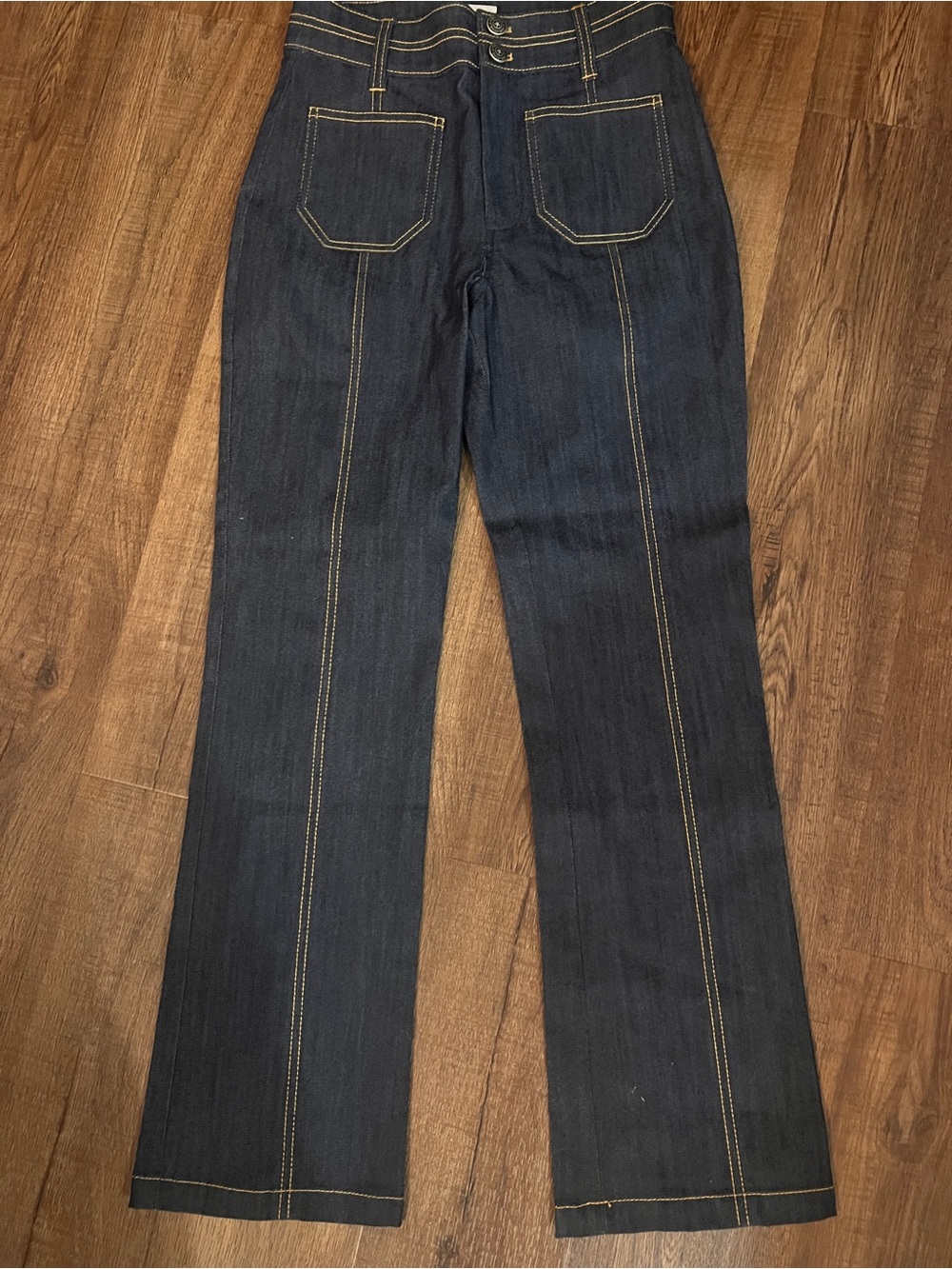 Cinq à Sept Dorothea Indigo High Rise Cropped Flare Jeans Size 0 - Picture 4 of 15